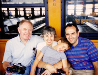 With soon-to-be grandparents, Freida & Julian Reitman, and soon-to-be stepfather, Norm, on the Staten Island Ferry. Circa 1985.