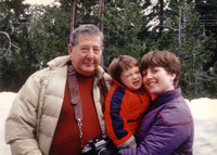 My first snow experience, with my mother and maternal grandfather, Eugene Berman. Circa 1983.