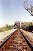 Looking north on the Amtrak tracks towards the bridge to the Bronx.