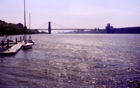 The George Washington Bridge and Hudson River, looking south from Tubby Hook.