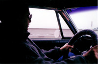 My dad, cruising in the '65 Impala.