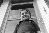 My brother, Ethan Chaleff, age 3 or 4. In front of the old house on Mayhew Dr.
