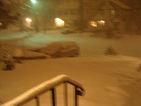 A week before China, a parting snowstorm. West Orange, NJ, January 23, 2005.