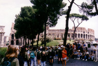 My group gathers near the Coliseum in Rome, Italy, Summer 1994.