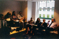 The 2:30 meeting, where Tom talks and everyone else listens.
