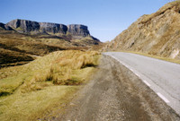 I was surprised that Scotland looks like this. One-lane highway through the Highlands.