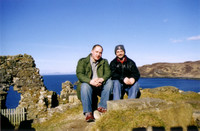 With Dave Feinberg at the ruins of Duntulm Castle, Isle of Skye.
