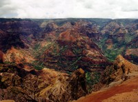 A wider view of Waimea Canyon, stitched together from two side-by-side photos I took.