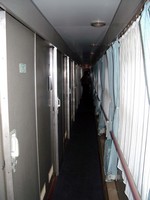 The hallway in my soft-sleeper railway car.