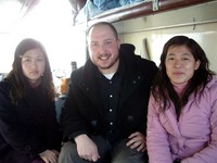 I searched every rail car for somebody who would speak English with me, and found these lovely ladies. They took pictures of me first.