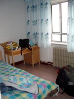 My bedroom in the apartment I share with Lincoln Hobbs, a Canadian.