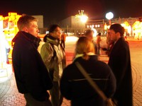 (L to R): William, Lincoln, Zoe (facing away), Carrie (blurry in the back), and Small David.
