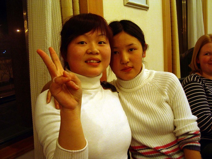 Rose and Catherine, just before they left for Urumqi.