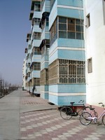 Close-up view of my apartment building.