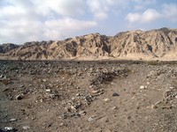 A look at the mountains outside of Korla.