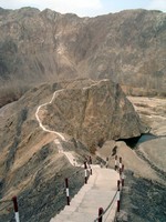 Looking back down the steps.