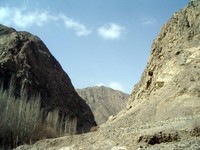 There's a Chinese song about the Iron Gate:
Iron Gate Pass at world's edge,  
Few travelers to be seen. 
One lowly official closes the gate,  
All day just see stone walls. 
Mountain bridge, a thousand dangerous steps,  
Narrow road, winds between sharp cliffs. 
I climbing west tower to look, 
One glance and my head turns white!