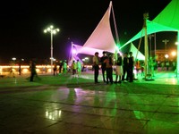Feng Fan Guanchang (Sail Square) along the Kong Que River is a great place to have a beer before dinner.