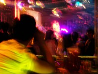 Hong Fan Qu is Korla's most rockin' and cheezy disco. I do have to admit, however, that I enjoy the dancing girls. (Yes, she's wearing clothes!)