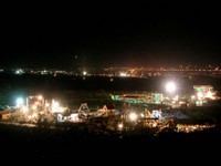 Long Shan (Dragon Mountain) is a little hill above Korla with a little amusement park on top. It's nothing great, but the pengpengche (bumper cars) are pretty good fun.