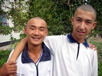 I hear that some schools around Korla forbid their students from shaving their heads. No such rules exist at the Railway School!