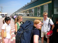 Will and Zoe head off towards Shanghai via Gansu, while Wang Shan and Carrie look on. See you later, friends.