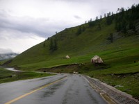 Of course, when I got up into the mountains the weather was terrible and the road to Hemu was closed. I decided to head back down to a lower altitude.