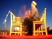 The first stop out of Korla was Qarkilik (aka Ruoqiang). I was lucky enough to arrive during the Loulan Date Festival and was able to participate in a big Uyghur dance held in the town's central square.