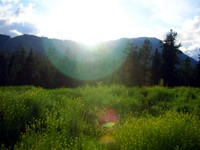Finally, the sun breaks free and gives light to alpine splendor.
