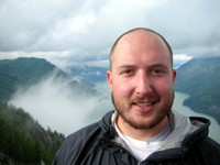 Me, with Kanas Lake behind.