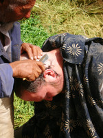 I had to try it at least once: getting my head and beard shaved by an old Uyghur man at Kashgar's livestock bazaar. It was slightly painful and slightly bloody, but a good time overall.