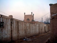 Walking through the small alleyways of Kuqa's Old City, we spotted the city's main mosque in the distance.