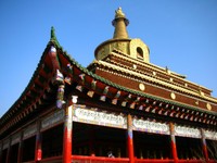 A close-up of one of Labrang's most beautiful temples.