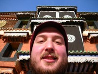 Self-portrait at the Labrang Monastery.