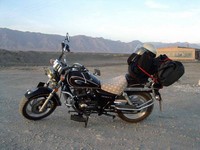 An hour or two west of Korla, at the beginning of the journey.