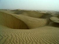 An ocean of sand. Taklamakan Desert.