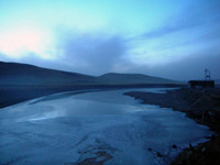We made it to Zoige (Ruierge) in Sichuan just as night fell, and just in time to get some dinner.