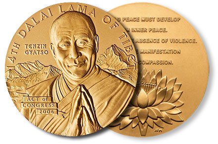 The Dalai Lama's Congressional Gold Medal.