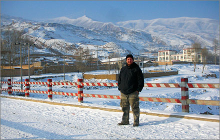 Me, standing on Jinyuan Township's central bridge.