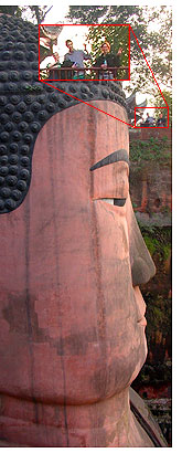 The Giant Buddha at Leshan, Sichuan Province.