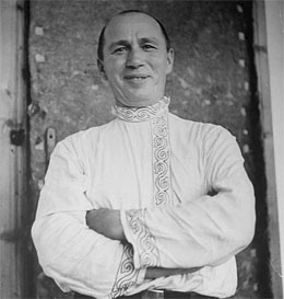 Close-up of European Russian man in Sinkiang.