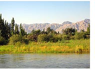 The view from my favorite swimming spot along the Kongque River.