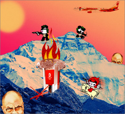 At the base of Mt. Everest lies an Olympic flame that must not go out!